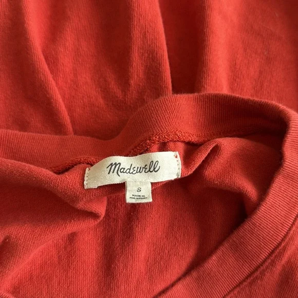 Women’s Red/Orange Madewell Muscle Tee - Picture 6 of 6